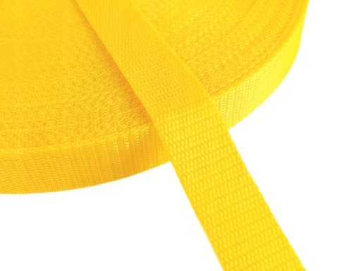 25 mm žltá polypropylénová nosná páska
