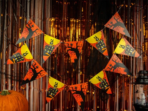 Halloween banner Haunted House 500cm girlanda