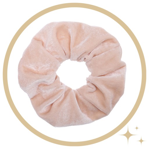 VELÚROVÉ scrunchie na vlasy béžové VEĽKÉ XXL módne scrunchie POHODLNÉ