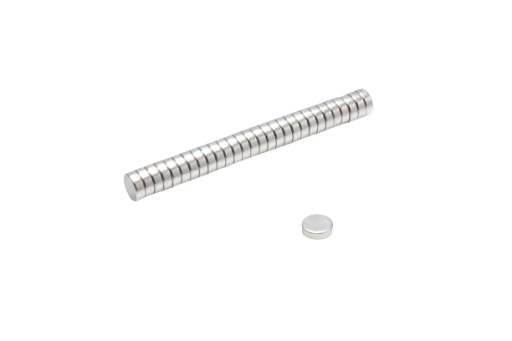 Cylindrický neodymový magnet MW 6x2 N38, sada 10 kusov