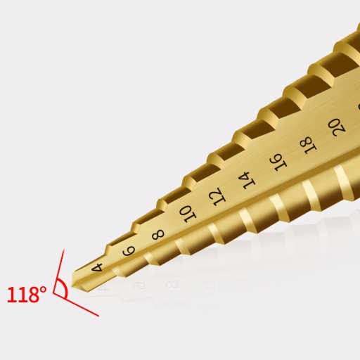 KROKOVÉ KUŽELOVÉ VŔTAČKY 4-32MM SADA HSS VŔTAČKY DO KOVU 3 KS