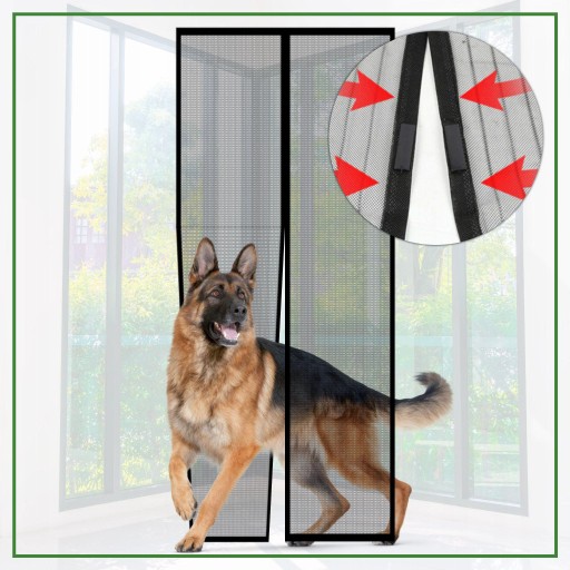 SIEŤKA NA DVERE balkónové okno balkónové S MAGNETMI 210x100 magnetický