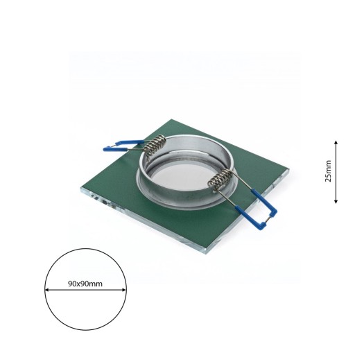 Zápustné svietidlo MR16 KWADRAT pevné GLASS CHROME transparent (OH27) MILAG
