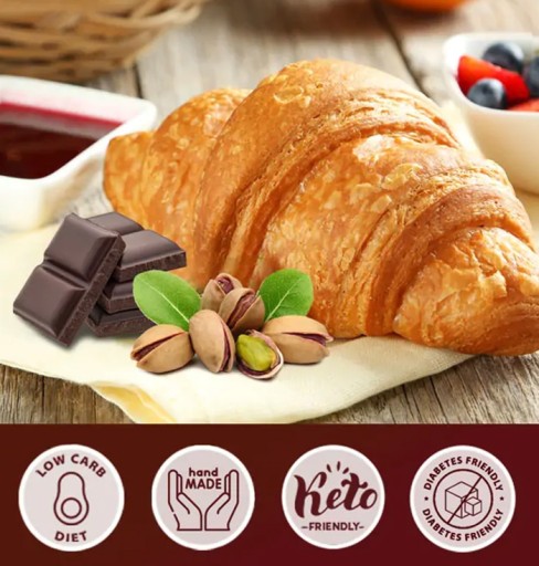 KETO CROISSANT mini s pistáciovým krémom - potraviny, keto produkty