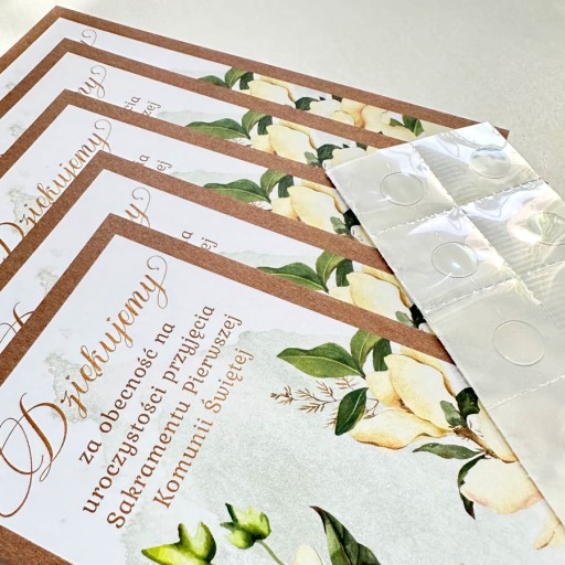Ďakujeme Prvé sväté prijímanie merci boho MAGNOLIA | 5 ks