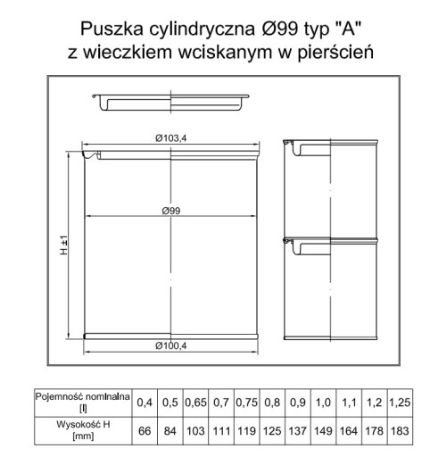 Pocínovaná plechovka farby tuky laky 1000