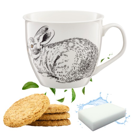 HRNKA NA KÁVU ČAJ KAKAOVÉ VEĽKÉ ZVIERATKÁ PORCELÁN 550 ML + ZADARMO