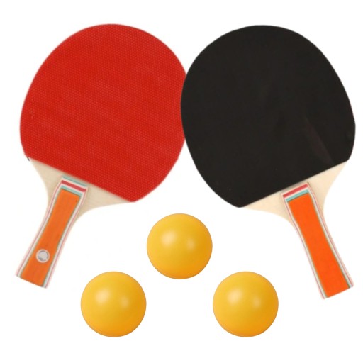 Sada rakiet na stolný tenis Paddle Ping Pong Raketa + 3 loptičky