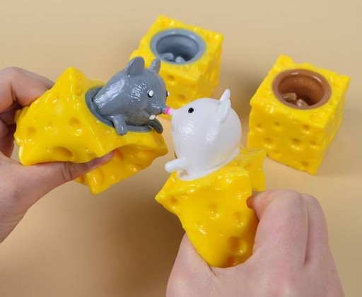 Gniotek myš v syre senzorická antistresová Squishy pop-up CHEESE