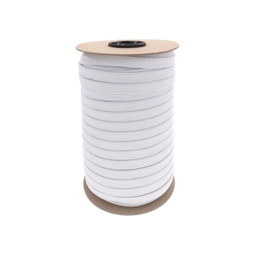 Pletená guma, odev, šitie, biela 10 mm, 5 metrov. PL