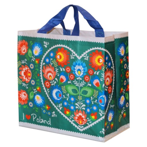 Nákupná taška 24L 35x20x35 Folklór 1 ks malachit