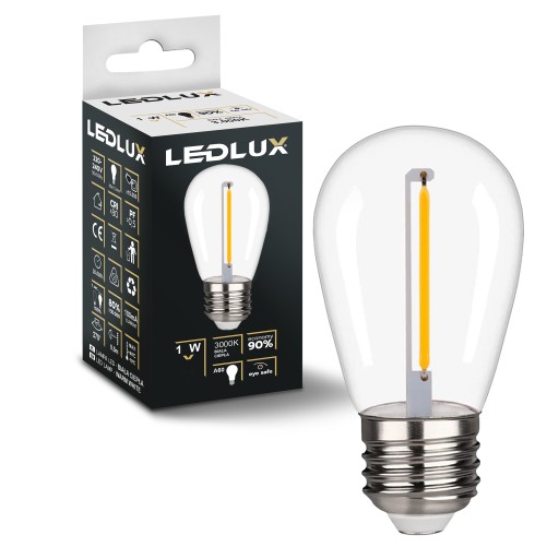 LED girlandová žiarovka 1W, teplá biela