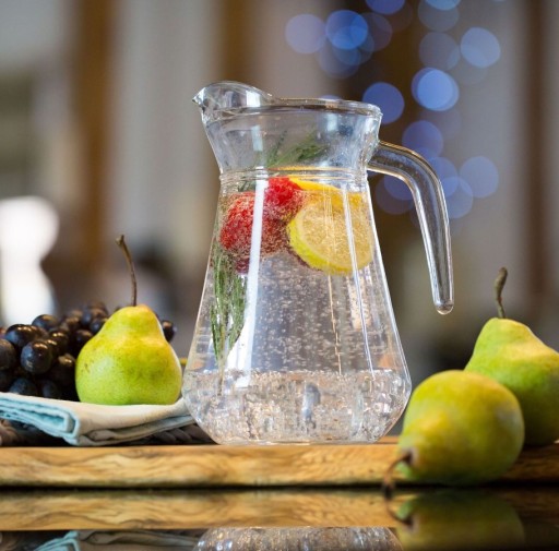 Sklenený džbán na pitie limonádových štiav LARY 1,5L