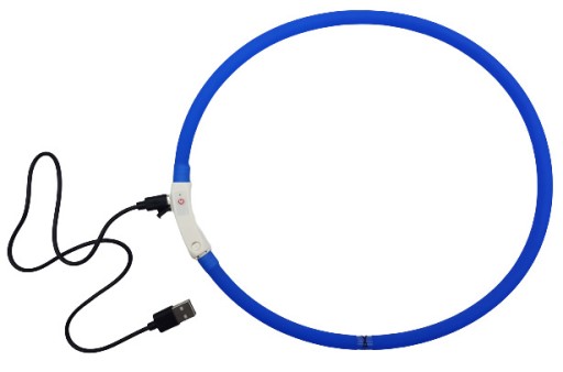 SVIETIACI LED Obojok PRE PSA A MAČKU, 70 cm, MODRÁ