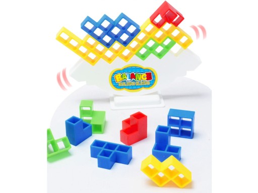 Náučná hra Tehly PUZZLE Tetris 3D Tower 16 tehál Tetra Tower