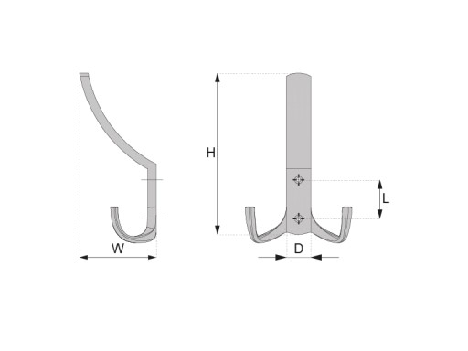 Vysoký nábytkový vešiak OLD GOLD WM 007 G4