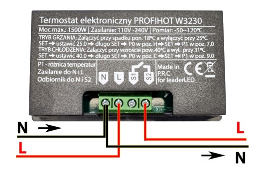ELEKTRONICKÝ TERMOSTATOVÝ REGULÁTOR TEPLOTY DIGITÁLNY OVLÁDAČ 1500W 230V