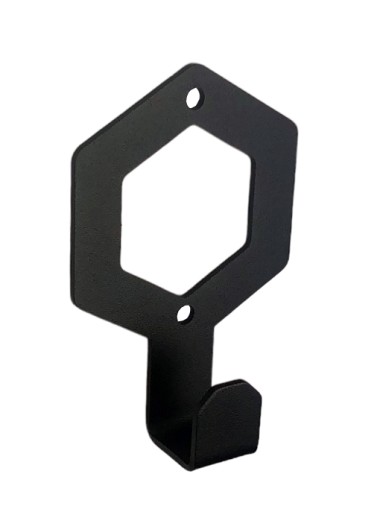 NÁSTENNÝ HÁK NÁSTENNÝ VEŠIAK NA OBLEČENIE HEXAGON ČIERNY MODERNÝ