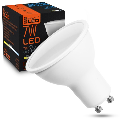 LED žiarovka GU10 2835 SMD 7W CCD studená biela halogén bez blikania halogénu