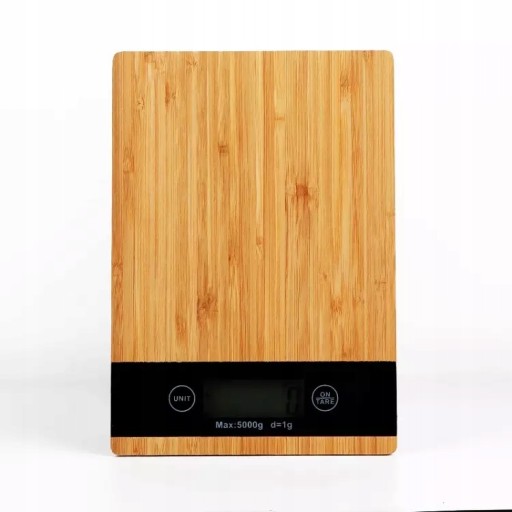 BAMBUSOVÁ ELEKTRONICKÁ KUCHYŇSKÁ VÁHA LCD 5KG 1G