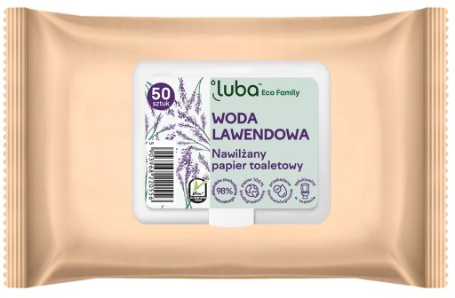 LUBA VLHČENÝ TOALETNÝ PAPIER LEVANDUĽA 50 KS