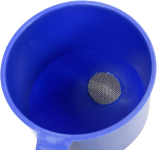 Šikmý lievik so sitkom modrý 130mm Vorel 83017