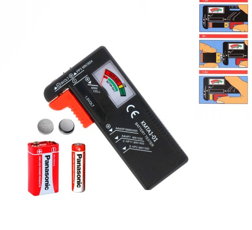 TESTER METER NA BATÉRIE AAA AA 9V