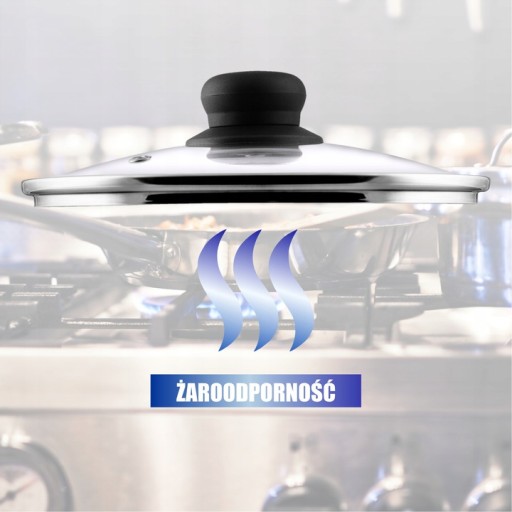 Sklenená pokrievka na hrniec a panvicu s rúčkou, univerzálna fi. 26 cm