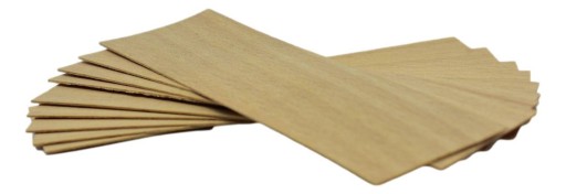 Drevený voskový knôt, dlhý 20 ks. 8 cm šírka 3 cm