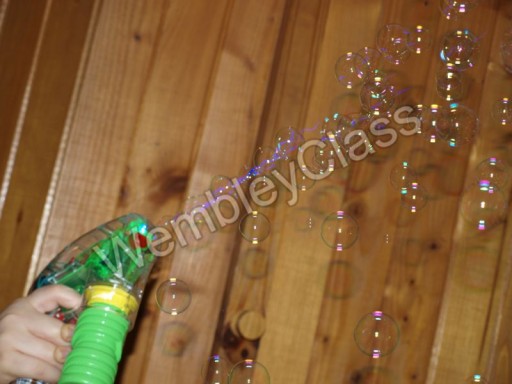 MYDLOVÁ BUBBLE GUN, rotujúce svetlo, slon