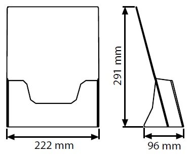 Stojan na vystavenie letákov A4 Akryl Plexi A4