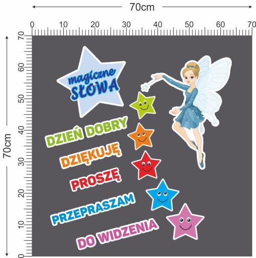 VÝZDOBA ŠKOLY, ŠKÔLKA ČAROVNÉ SLOVÁ WMS1
