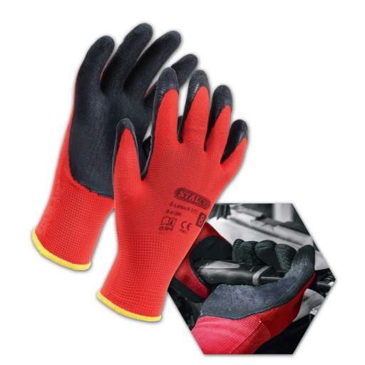 RUKAVICE PRACOVNÉ RUKAVICE STALCO S-LATEX R 9 L S-47282 VEĽMI PEVNÉ