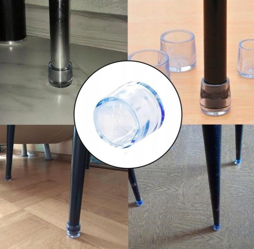 Nábytkové návleky na nohy stoličky Silikónové okrúhle ochranné kryty 14 mm x 4