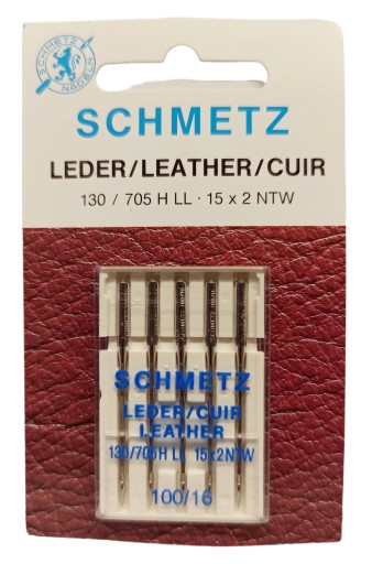 SCHMETZ ihla poloplochá na kožu 100/16 5 ks.