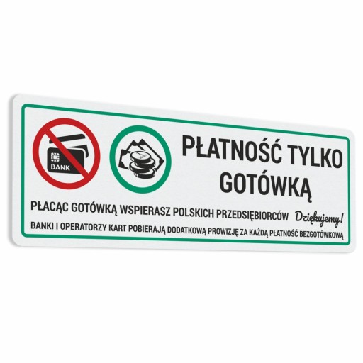 Platba iba v hotovosti - nálepka 7x20