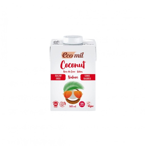 Kokosový nápoj bez cukru, BEZ SKLA. BIO 500 ml