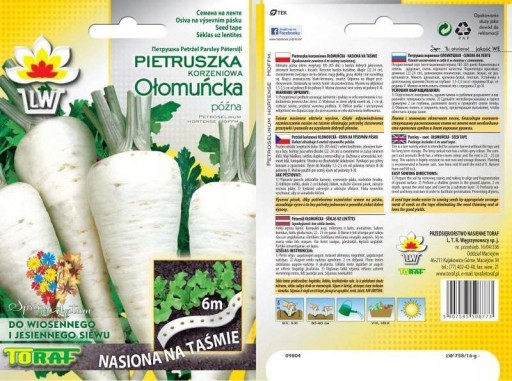Semená petržlenovej vňate olomoucká na 6m páske Toraf, neskorá odroda