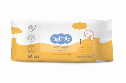 BEBBLE Vlhčené harmančekové obrúsky 54 ks.