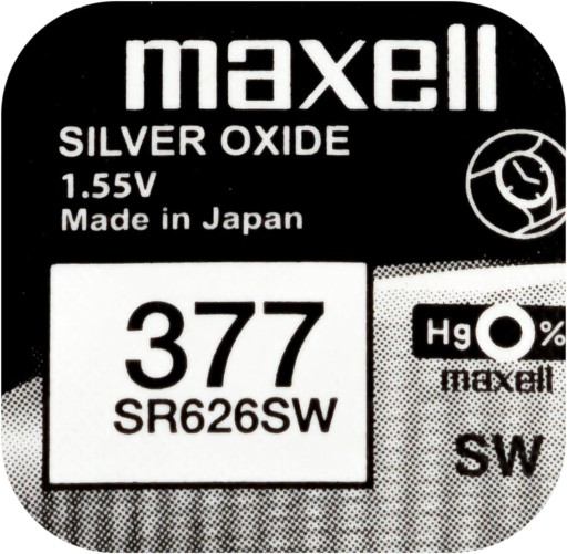 Batéria SR626SW 377 pre hodinky MAXELL Silver Button 10 kusov Originál