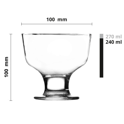 Sklenený pohár na zmrzlinu a dezerty Glasmark Krosno 270ml