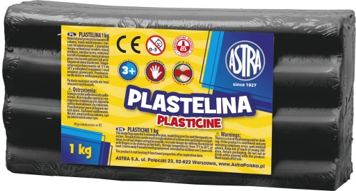 Plastelína ASTRA čierna 1kg