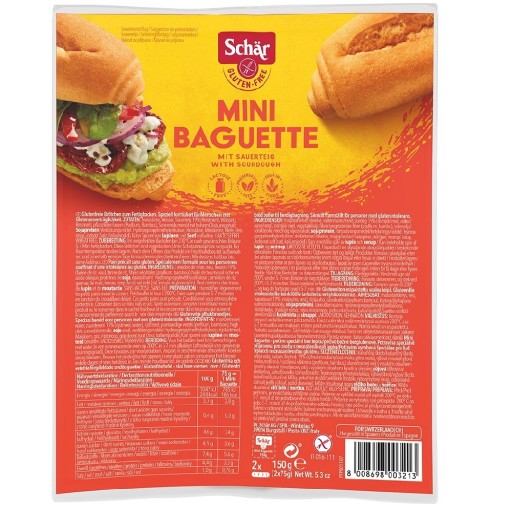SCHAR Mini bagety na pečenie B/G 150g