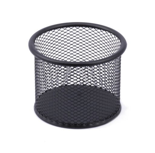 KOVOVÝ NÁDOBA NÁDOBA 90X68MM ČIERNY STOL
