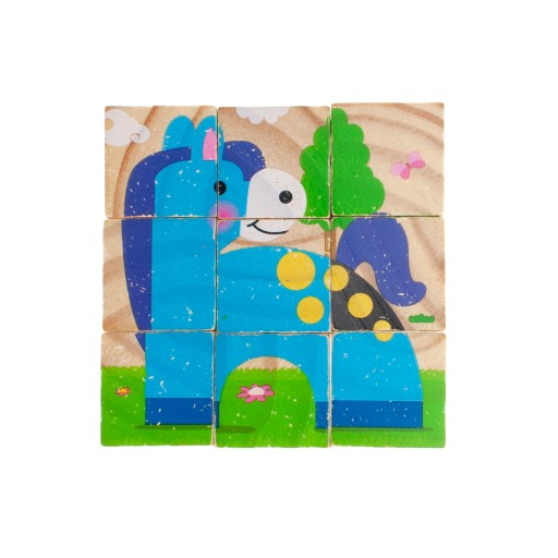TG50032 PUZZLE DREVENÉ BLOKY zvieracie puzzle 6v1