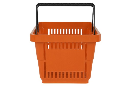Košík Nákupný košík, oranžový plastový nákupný košík