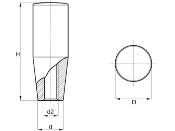 KĽÚČKA VALCOVÁ M6 55mm ÚCHYTKA ÚCHYTKA