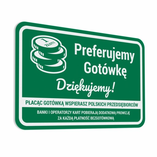 Preferujeme Hotovosť - nálepka 10x15