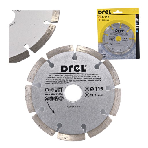 DIAMANTOVÝ DISK 115 x 22,2 SEGMENTOVÁ UPEVŇOVACIA ZÁSUVKA