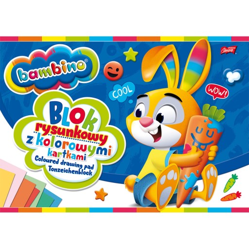 BLOK FAREBNÉ BAMBINO KARTY A4 80g/m2